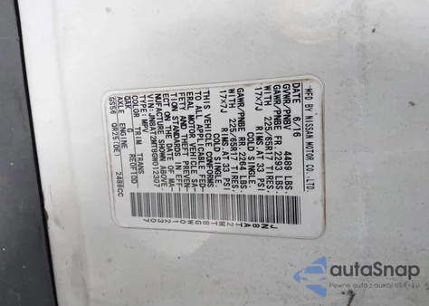 2016 Nissan Rogue S из США, поврежденный, VIN JN8AT2MT8GW012307